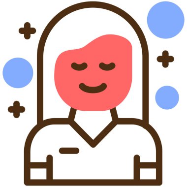 Yüz. Web simgesi basit illüstrasyon