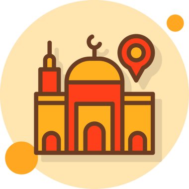 cami simgesi vektör illüstrasyon tasarımı