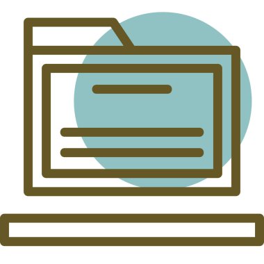 Bilgisayar. Web simgesi basit illüstrasyon