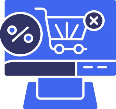 Alışveriş arabası. Basit resimleme