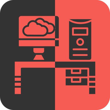 bulut depolama vektörü simgesi