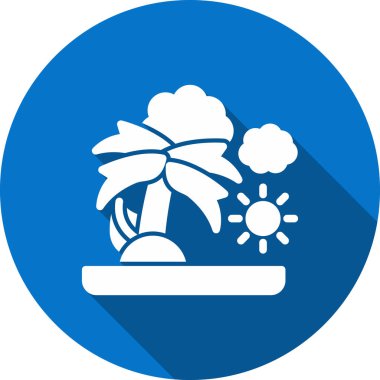 Bir ağaç simgesinin vektör illüstrasyonu