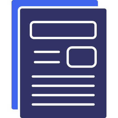 belge web simgesi vektör illüstrasyonu