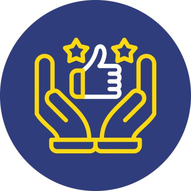 Baş parmaklar yukarı simgesi olan el, çizgi vektör illüstrasyonuName