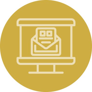 Bilgisayar. Web simgesi basit illüstrasyon