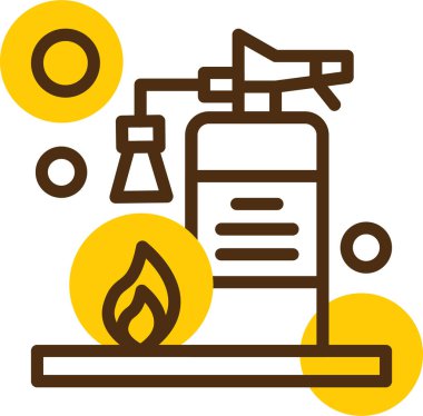 Bir mum simgesinin vektör illüstrasyonu