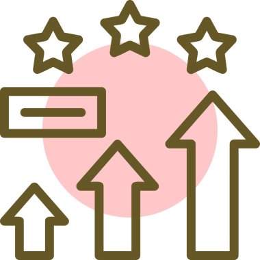 Yıldız ile web sayfasının vektör simgesi çizimi