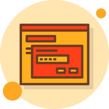 Tarayıcı. Web simgesi vektör illüstrasyonu