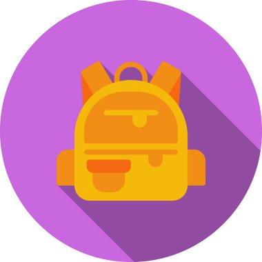 Sırt çantası. Web simgesi vektör illüstrasyonu