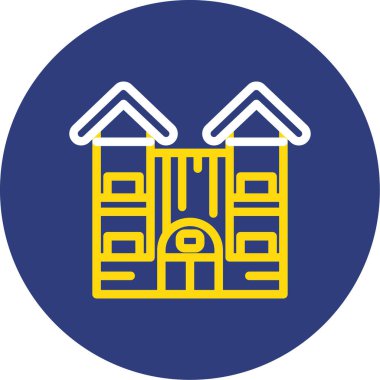 Ev simgesinin vektör illüstrasyonu