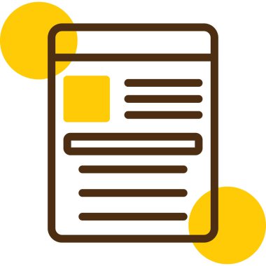 Belge. Web simgesi basit illüstrasyon