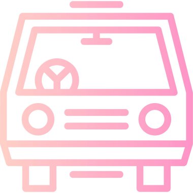 Araba simgesinin vektör illüstrasyonu