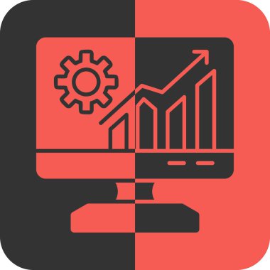 veri analiz simgesi, vektör, illüstrasyon