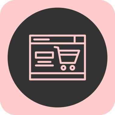 Alışveriş arabası simgesinin vektör çizimi