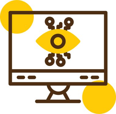 Bilgisayar. Web simgesi basit illüstrasyon