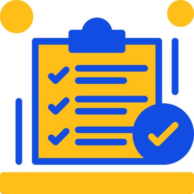 Kontrol listesi. Web simgesi basit illüstrasyon