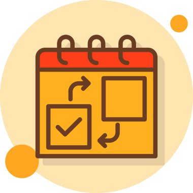 Takvim simgesi, vektör çizimi