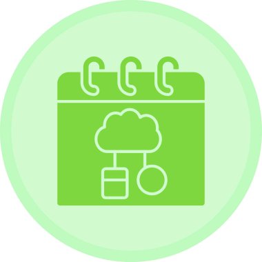 bulut hesaplama vektör çizgisi simgesi