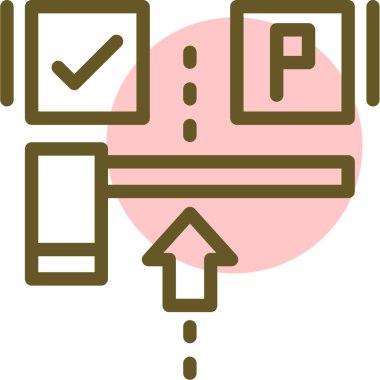 işaret simgesini işaretle, vektör illüstrasyonu