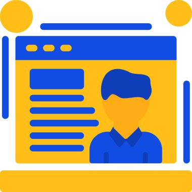 video konferans simge vektör çizim