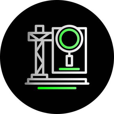 Bir benzin istasyonu simgesinin vektör illüstrasyonu