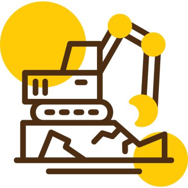 Robotik kol simgesi, vektör illüstrasyon