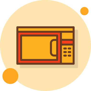 mikrodalga modern simge, vektör illüstrasyonu