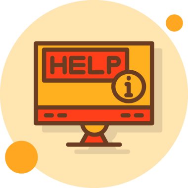 Yardım edin! Web simgesi basit illüstrasyon