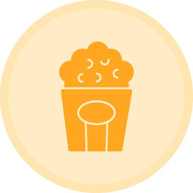 Patlamış mısır. Web simgesi basit illüstrasyon