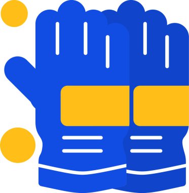 Eldiven simgesi vektör illüstrasyonu