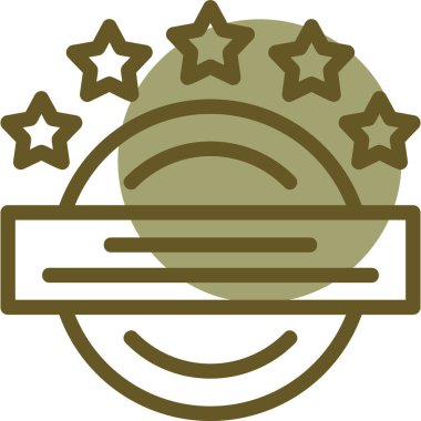 Yıldızlar. Web simgesi basit illüstrasyon