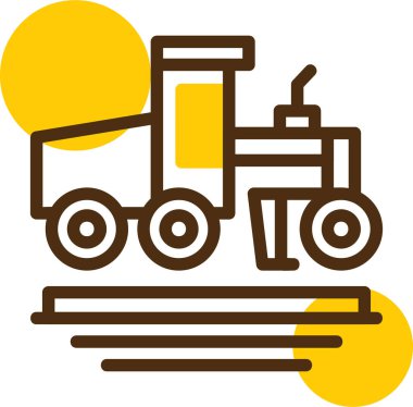 Bir traktörün vektör çizimi