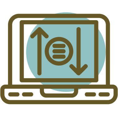 İnternet konseptinin web simgesi, vektör illüstrasyonu