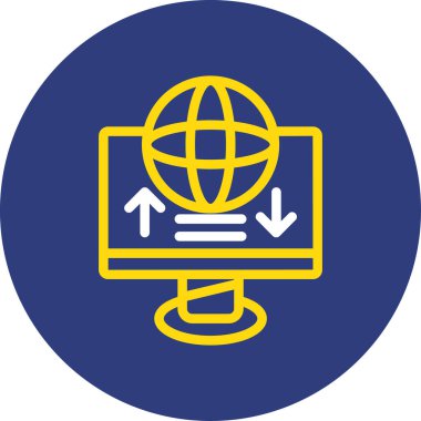 vektör küresel ağ illüstrasyonu