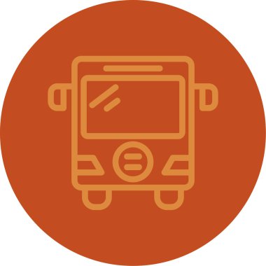 Bir bus simgesinin vektör illüstrasyonu