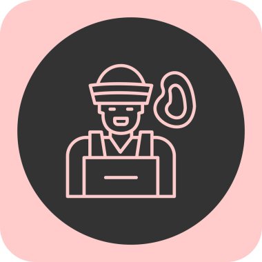 İnşaat işçisi. Basit resimleme