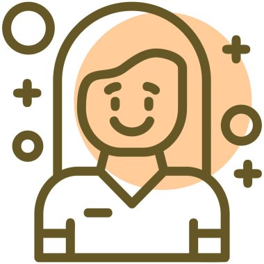 avatar. Web simgesi basit illüstrasyon