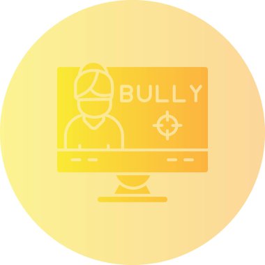 Bir zorbanın çizgi renkli vektör simgesi