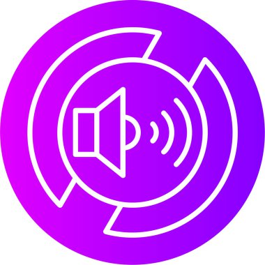 Hoparlör simgesi, vektör illüstrasyonu