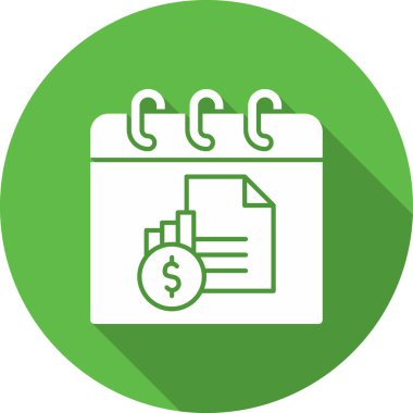 İş rapor düz vektör simgesi