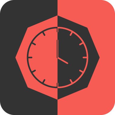 Saat simgesi vektör illüstrasyonu