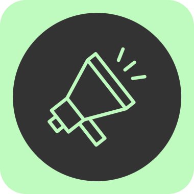 Konuşmacı. Web simgesi basit illüstrasyon