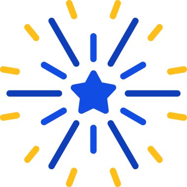 Havai fişekler. Web simgesi basit illüstrasyon