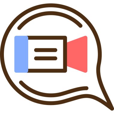 Konuş. Web simgesi basit illüstrasyon