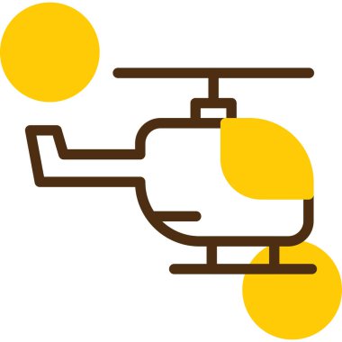 Düz stil uçan hava aracı simgesi