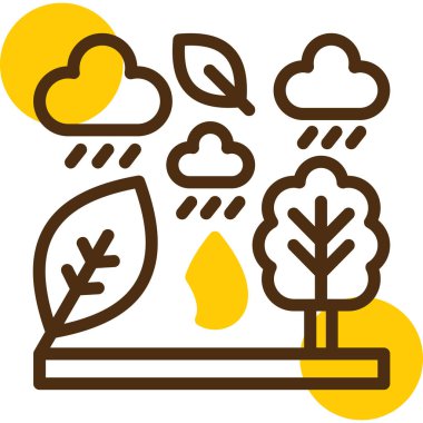 Yağmur. Web simgesi basit tasarım