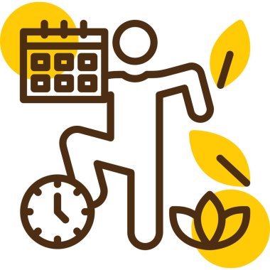 Zaman yönetimi simgesi vektör illüstrasyonu