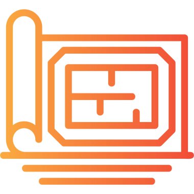 Bir evin bir simgesinin vektör illüstrasyonu