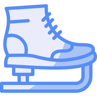 Buz patenleri. Web simgesi basit illüstrasyon