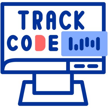 Kod renk ikonu vektör illüstrasyonu